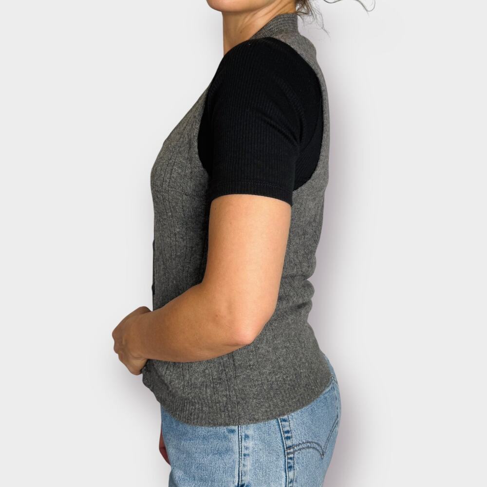 60s Alexander's Gray Button Front Vest - image 4